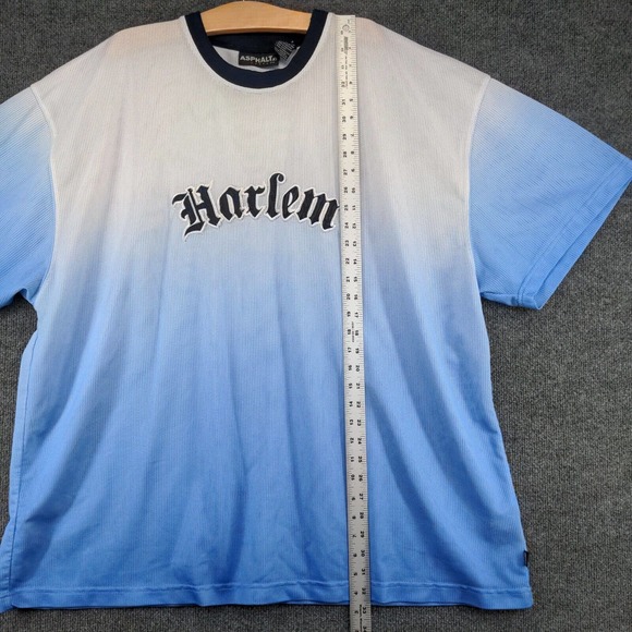 Starter Asphalt Legend Men's Harlem T-Shirt White Blue Ombre 3XL Short Sleeve - Picture 10 of 12